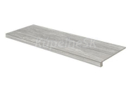 Rako Alba mrazuvzdorná rektifikovaná dlažba-schodnica 30x120x1 cm R9 Šedá
