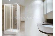 Aquatek ROYAL D4 Sprchový box 80x80x185cm, dvoje posuvné dvere, biele, Krilex vzor voda