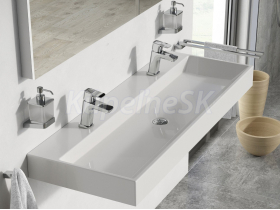 Ravak NATURAL DUO 120 umývadlo bez prepadu,liaty mramor,otvor pre batériu + výpusť