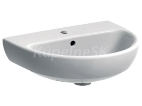 Geberit Selnova Malé umývadlo 500x410mm, s otvorom pre bat. s prepadom, biela