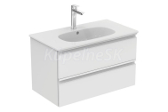Ideal Standard T0051OV Tesi skrinka pod umývadlo 80cm-2 zásuvky(lesklá/biela)