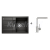 Blanco SET 09-A 24 drez silgranit METRA 45 S 78x50 cm Čierna+batéria Mila Chróm