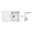 Blanco SET 09-A 24 drez silgranit METRA 45 S 78x50 cm Biely+batéria Mila Chróm