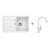 Blanco SET 09-B 24 drez silgranit METRA 45 S 78x50 cm Biely+batéria Mida Biela
