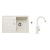 Blanco SET 09-B 24 drez silgranit METRA 45 S 78x50 cm Biela Soft+batéria Mida Biela Soft
