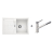 Blanco SET 09-C 24 drez silgranit METRA 45 S 78x50 cm Biely+batéria Kano Biela