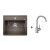Blanco SET 07-B 24 drez silgranit LEGRA 6 58,5x50 cm Káva+batéria Mida Chróm