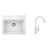 Blanco SET 07-C 24 drez silgranit LEGRA 6 58,5x50 cm Biela+batéria Mida Biela