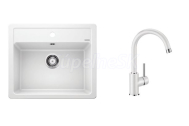 Blanco SET 07-C 24 drez silgranit LEGRA 6 58,5x50 cm Biela+batéria Mida Biela