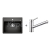 Blanco SET 07-D 24 drez silgranit LEGRA 6 58,5x50 cm Čierna+batéria Kano-S Chróm