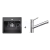 Blanco SET 07-D 24 drez silgranit LEGRA 6 58,5x50 cm Antracit+batéria Kano-S Chróm