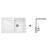 Blanco SET 08-A 24 drez silgranit SONA 45 S 78x50 cm Biela+batéria Mila Chróm