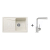 Blanco SET 08-A 24 drez silgranit SONA 45 S 78x50 cm Biela Soft+batéria Mila Chróm