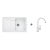 Blanco SET 08-B 24 drez silgranit SONA 45 S 78x50 cm Biela+batéria Mida Biela