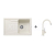 Blanco SET 08-B 24 drez silgranit SONA 45 S 78x50 cm Biela Soft+batéria Mida Biela Soft