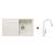 Blanco SET 10-D 24 drez silgranit ZIA 5 S 86x50 cm Biela Soft+batéria Mida-S Biela Soft