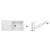 Blanco SET 11-B 24 drez silgranit FAVUM XL 6 S 86x43,5 cm Biely+batéria Daras-S Biela