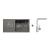 Blanco SET 11-C 24 drez silgranit FAVUM XL 6 S 86x43,5 cm Sivá Vulkán+batéria Mila Chróm