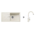 Blanco SET 11-D 24 drez silgranit FAVUM XL 6 S 86x43,5 cm Biela Soft+bat. Mida Biela Soft