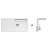 Blanco SET 12-C 24 drez silgranit ZIA XL 6 S 100x50 cm Biela+batéria Mila Chróm