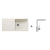Blanco SET 12-C 24 drez silgranit ZIA XL 6 S 100x50 cm Biela Soft+batéria Mila Chróm