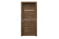 PORTA Doors SET Rámové dvere VERTE HOME G.1 so sklom, 3D fólia Dub Tmavý Matný + zárubeň