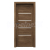 PORTA Doors SET Rámové dvere VERTE G.4 so sklom, 3D fólia Dub Tmavý Matný + zárubeň