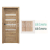 PORTA Doors SET Rámové dvere VERTE HOME H.4 so sklom, fólia Dub Sonoma + zárubeň