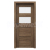 PORTA Doors SET Rámové dvere VERTE PREMIUM A.2 skloMat, 3Dfólia Dub Tmavý Matný+zárubeň
