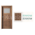 PORTA Doors SET Rámové dvere VERTE PREMIUM B.1 skloMat, 3Dfólia Dub Tmavý Matný+zárubeň