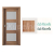 PORTA Doors SET Rámové dvere VERTE PREMIUM B.3 skloMat, 3Dfólia Dub Mauvella+zárubeň