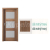 PORTA Doors SET Rámové dvere VERTE PREMIUM B.3 skloMat, 3Dfólia Dub Tmavý Matný+zárubeň