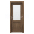 PORTA Doors SET Rámové dvere VERTE PREMIUM C.1 skloMat, 3Dfólia Dub Tmavý Matný+zárubeň