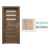 PORTA Doors SET Rámové dvere VERTE PREMIUM D.3 skloMat, 3Dfólia Dub Sonoma+zárubeň