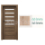 PORTA Doors SET Rámové dvere VERTE PREMIUM D.5 skloMat, 3Dfólia Dub Sonoma+zárubeň