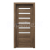 PORTA Doors SET Rámové dvere VERTE PREMIUM D.6 skloMat, 3Dfólia Dub Tmavý Matný+zárubeň