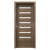 PORTA Doors SET Rámové dvere VERTE PREMIUM D.7 skloMat, 3Dfólia Dub Tmavý Matný+zárubeň