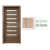 PORTA Doors SET Rámové dvere VERTE PREMIUM D.7 skloMat, 3Dfólia Dub Sonoma+zárubeň