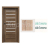 PORTA Doors SET Rámové dvere KONCEPT A7, sklo Matné, 3D fólia Dub Sonoma + zárubňa