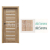 PORTA Doors SET Rámové dvere KONCEPT A9, sklo Matné, 3D fólia Dub Sonoma + zárubňa