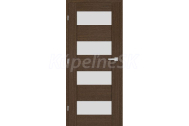 ERKADO SET Bezfalcové rámové dvere Debécia 1 presklené, CPL Wenge Dark ST + zárubeň
