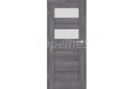 ERKADO SET Bezfalcové rámové dvere Debécia 3 presklené,fólia Premium Jaseň Grafit +zárubeň