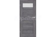 ERKADO SET Bezfalcové rámové dvere Debécia 4 presklené,fólia Premium Jaseň Grafit +zárubeň