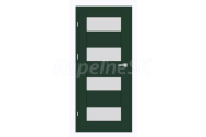 ERKADO SET Bezfalcové rámové dvere Debécia 1 presklené, CPL Tmavozelená ST + zárubeň