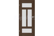 ERKADO SET Bezfalcové rámové dvere Nemézia 13 presklené, CPL, Wenge Dark St + zárubeň