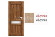 ERKADO SET Bezfalcové rámové dvere Nemézia 5 presklené, Premium, Dub + zárubeň