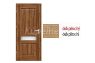 ERKADO SET Bezfalcové rámové dvere Nemézia 5 presklené, Premium, Dub Prírodný + zárubeň