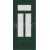 ERKADO SET Bezfalcové rámové dvere Nemézia 9 presklené, CPL, TmavoZelená St a zárubeň