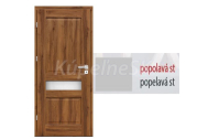 ERKADO SET Bezfalcové rámové dvere Nemézia 5 presklené, CPL, Popolavá St a zárubeň
