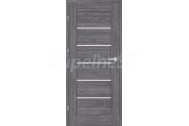 ERKADO SET Bezfalcové rámové dvere Daglézia 1 presklené,fólia Premium Jaseň Grafit+zárubeň